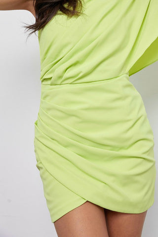 One Shoulder Wrap Dress *Online Only* - Premium  at Lonnys NY - Just $62! Shop Womens clothing now 