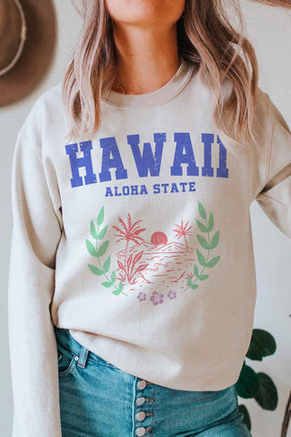 HAWAII ALOHA STATE GRAPHIC SWEATSHIRT *Online Only* - Premium  at Lonnys NY - Just $66.63! Shop Womens clothing now 