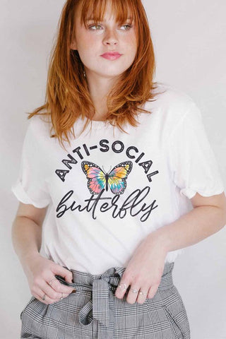 Anti Social Graphic Tee - Premium  at Lonnys NY - Just $40! Shop Womens clothing now 