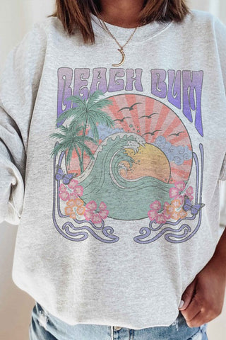 BEACH BUM GRAPHIC SWEATSHIRT *Online Only* - Premium Shirts & Tops at Lonnys NY - Just $66.63! Shop Womens clothing now 