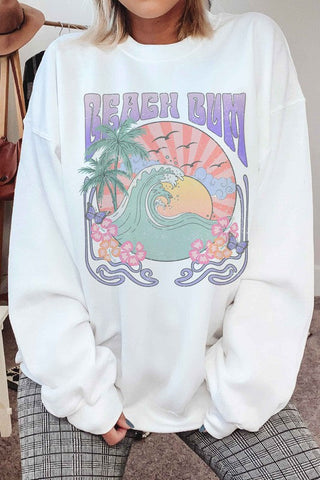 BEACH BUM GRAPHIC SWEATSHIRT *Online Only* - Premium Shirts & Tops at Lonnys NY - Just $66.63! Shop Womens clothing now 