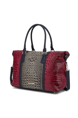 Mia K Faux Crocodile Weekender Duffle Bag *Online Only* - Premium Bags at Lonnys NY - Just $175! Shop Womens clothing now 