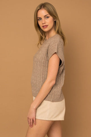 Cable Knit Vest * Online Only* - Premium  at Lonnys NY - Just $48! Shop Womens clothing now 