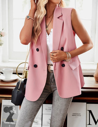 Double Breasted Blazer Vest *Online Only* - Premium clothing at Lonnys NY - Just $60! Shop Womens clothing now 