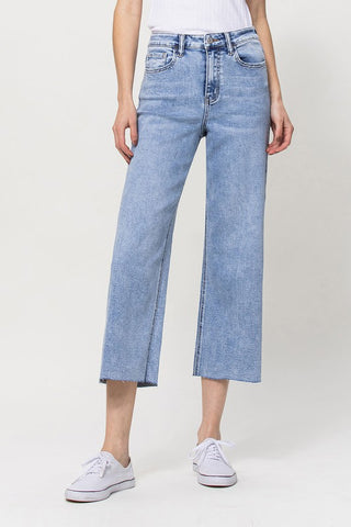 High Rise Crop Wide Leg Jeans *Online Only* - Premium clothing at Lonnys NY - Just $69! Shop Womens clothing now 