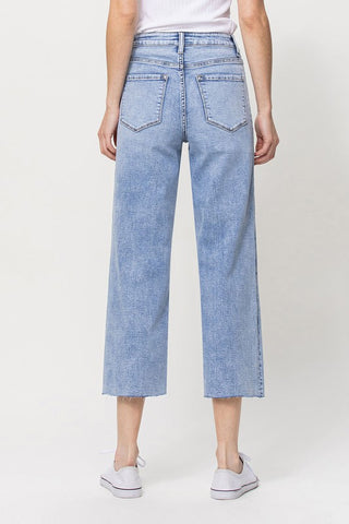 High Rise Crop Wide Leg Jeans *Online Only* - Premium clothing at Lonnys NY - Just $69! Shop Womens clothing now 