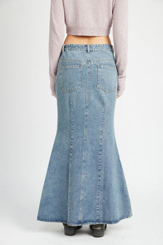 DENIM MAXI SKIRT *Online Only* - Premium Skirts from Emory Park - Just $89.63! Shop now 