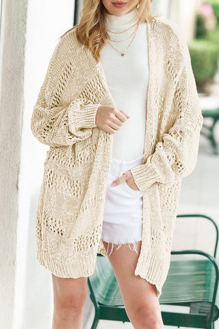 Crochet Dolman Knit Sleeve Cardigan *Online Only* - Premium cardigan at Lonnys NY - Just $65! Shop Womens clothing now 