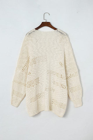 Crochet Dolman Knit Sleeve Cardigan *Online Only* - Premium cardigan at Lonnys NY - Just $65! Shop Womens clothing now 