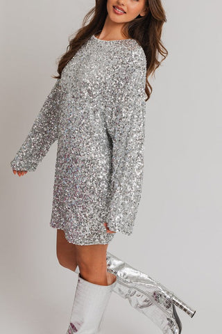 Long Sleeve Sequin Mini Dress  *Online Only* - Premium  from LE LIS - Just $93.33! Shop now 