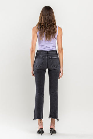 High Rise Raw Hem Crop Flare Jeans *Online Only* - Premium clothing at Lonnys NY - Just $90! Shop Womens clothing now 