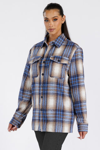 Boyfriend Oversized Soft Flannel Shacket *Online Only* - Premium Shirts & Tops at Lonnys NY - Just $55! Shop Womens clothing now 