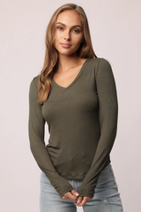 Another Love Sophie Long Sleeve Tee Cypress