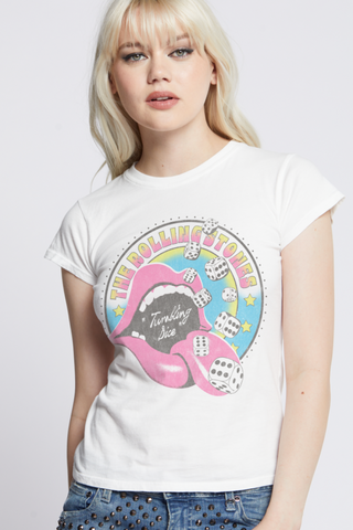 Recycled Karma 130 Rolling Stones 1972 Baby Tee - Premium Shirts & Tops at Lonnys NY - Just $48! Shop Womens clothing now 