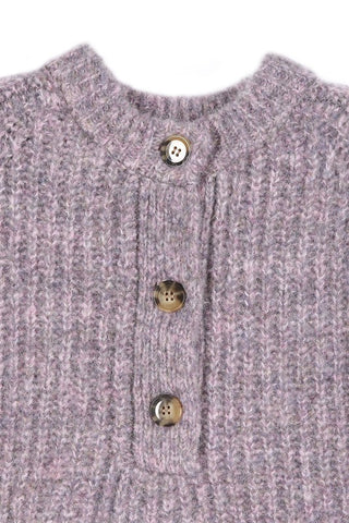 Melange Half Button Sweater *Online Only* - Premium clothing at Lonnys NY - Just $48! Shop Womens clothing now 