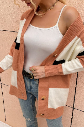 Stripe knitted cardigan *Online Only* - Premium cardigan from Nuvi Apparel - Just $35! Shop now 