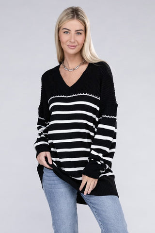 Striped Knit Sweater *Online Only* - Premium clothing at Lonnys NY - Just $39! Shop Womens clothing now 