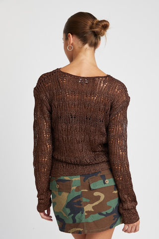 Glitter Yarn Layering Top *Online Only* - Premium clothing at Lonnys NY - Just $45! Shop Womens clothing now 