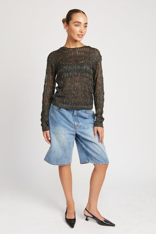 Glitter Yarn Layering Top *Online Only* - Premium clothing at Lonnys NY - Just $45! Shop Womens clothing now 