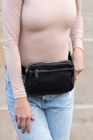 Presly Vegan Leather Everywhere Sling Belt Bag *Online Only* - Premium clothing at Lonnys NY - Just $43! Shop Womens clothing now 