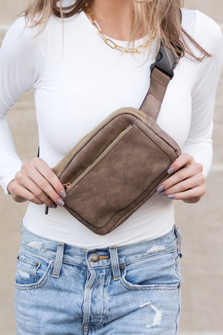 Presly Vegan Leather Everywhere Sling Belt Bag *Online Only* - Premium clothing at Lonnys NY - Just $43! Shop Womens clothing now 