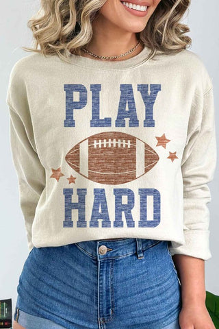 Play Hard Football Sweatshirt *Online Only* - Premium clothing at Lonnys NY - Just $66! Shop Womens clothing now 