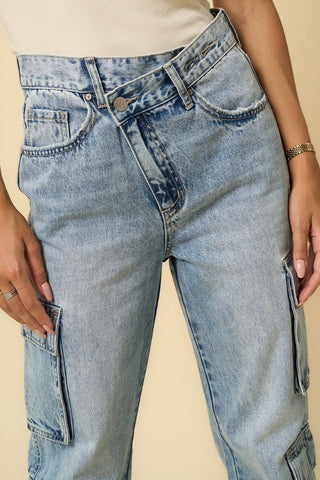 CROSSOVER RELAXED CARGO JEANS *Online Only* - Premium  at Lonnys NY - Just $111! Shop Womens clothing now 