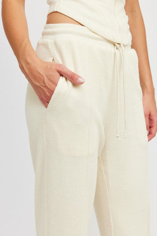 HIGH WAIST PANTS WITH DRAWSTRINGS - Premium  at Lonnys NY - Just $65! Shop Womens clothing now 