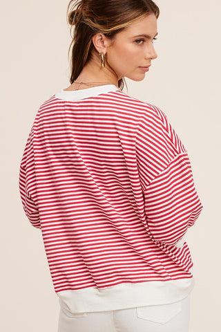 Crew Neck Stripe Short Sleeve Top*Online Only* - Premium tops at Lonnys NY - Just $45! Shop Womens clothing now 