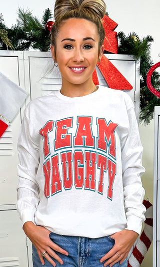 Team Naughty Long Sleeve T-Shirt *Online Only* - Premium clothing at Lonnys NY - Just $36! Shop Womens clothing now 