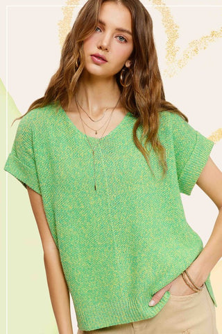 Lightweight Short Sleeve Sweater *Online Only* - Premium clothing at Lonnys NY - Just $55! Shop Womens clothing now 