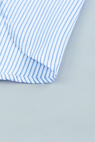 Striped Smocked Oversized Shirt *Online Only* - Premium Shirts & Tops at Lonnys NY - Just $67! Shop Womens clothing now 
