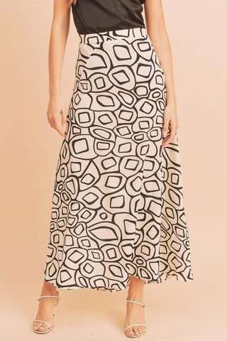 Olive Abstract Print Skirt *Online Only* - Premium clothing at Lonnys NY - Just $45! Shop Womens clothing now 