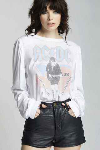 AC/DC 1979 World Tour Puff Sleeve Band Shirt *Online Only* - Premium Shirts & Tops at Lonnys NY - Just $78! Shop Womens clothing now 