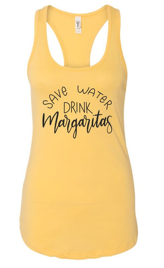 Save Water Drink Margaritas Summer Graphic Tank *Online Only* - Premium clothing at Lonnys NY - Just $36! Shop Womens clothing now 