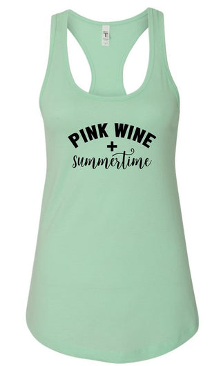 Pink Wine and Summertime Graphic Tank *Online Only* - Premium clothing at Lonnys NY - Just $36! Shop Womens clothing now 