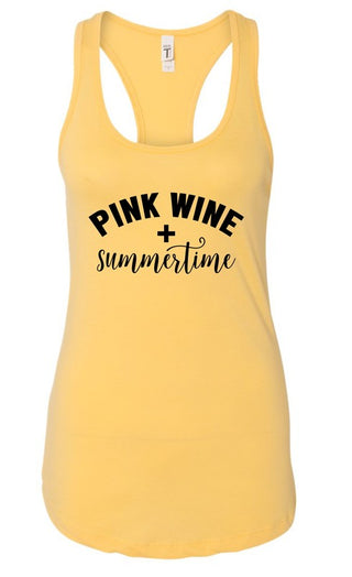 Pink Wine and Summertime Graphic Tank *Online Only* - Premium clothing at Lonnys NY - Just $36! Shop Womens clothing now 