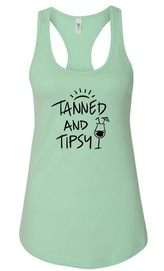 Tanned and Tipsy Summer Graphic Tank *Online Only* - Premium clothing at Lonnys NY - Just $36! Shop Womens clothing now 