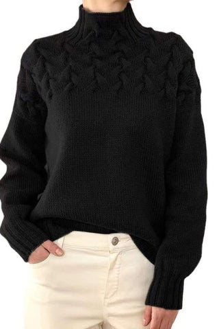 Mock Neck Knit Sweater *Online Only* - Premium clothing at Lonnys NY - Just $59! Shop Womens clothing now 