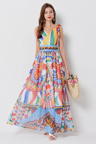 Chiffon Printed Maxi Dress *Online Only* - Premium clothing at Lonnys NY - Just $98! Shop Womens clothing now 