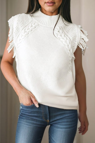 Fringe Tasseled Sweater Vest *Online Only* - Premium clothing at Lonnys NY - Just $75! Shop Womens clothing now 