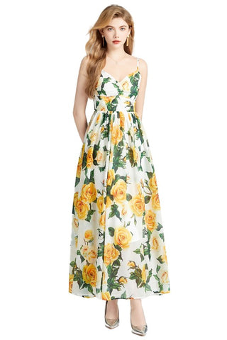 Floral Rose Print Maxi Dress *Online Only* - Premium dresses at Lonnys NY - Just $110! Shop Womens clothing now 