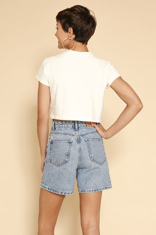 Cropped Bow Tie Tee *Online Only* - Premium clothing at Lonnys NY - Just $67! Shop Womens clothing now 