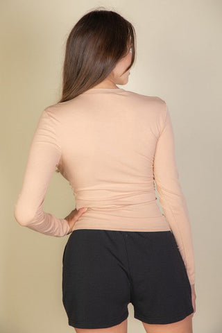 Ribbed Long Sleeve Shirt *Online Only* - Premium clothing at Lonnys NY - Just $32! Shop Womens clothing now 