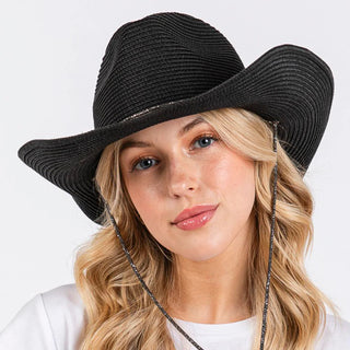 Rhinestone Tie Cowboy Hat