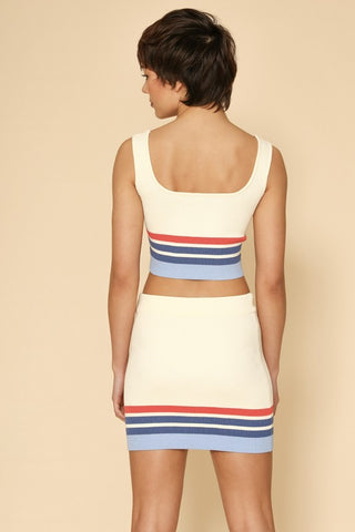 Retro Striped Tank & Skirt Set *Online Only* - Premium clothing at Lonnys NY - Just $94! Shop Womens clothing now 