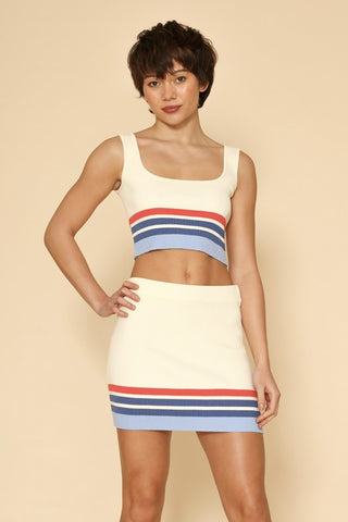 Retro Striped Tank & Skirt Set *Online Only* - Premium clothing at Lonnys NY - Just $94! Shop Womens clothing now 