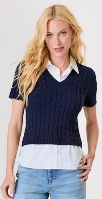 J Society Short Sleeve Twofer Shirt