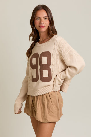 American Poet 98 Cable Sweater