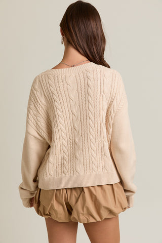American Poet 98 Cable Sweater